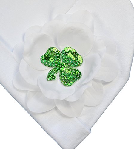 Funny Girl Designs St. Patrick's Day Flower Cotton Baby Hat-Irish Pride Baby Hat2