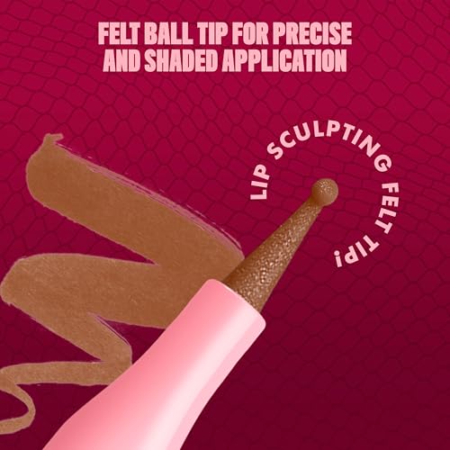 NYX Professional Makeup Lip Lingerie Lipliner Stain, wasserfester & wischfester Lip Liner für präzise Konturen, langanhaltender Nude-Stain mit ultra-feiner Spitze, Farbe: Steamy Spice