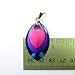 Bi pride jewelry, chainmail scales pendant, handmade bisexual necklace; pink, purple, blue