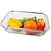 CCLLA Canasta de Frutas Canasta de Frutas Canasta de Lavado y Drenaje de Frutas de Malla Rectangular de Acero Inoxidable (Color: Acero Inoxidable, tamaño: Juego de Cuatro Piezas)
