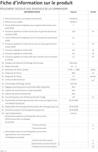 VX Series VX2776-SMH Monitor Piatto per PC 68,6 cm (27") 1920 x 1080 Pixel Full HD LED Argento VX Series VX2776-SMH, 68,6 cm (27"), 1920 x 1080 Pixel, Full HD, LED, 4 ms, Argento - Monitor - Immagine 10