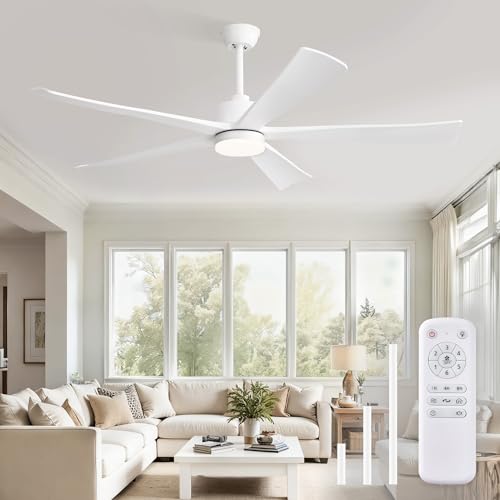 Image of Fanbulous 60 inch Ceiling Fan with Lights and Remote,Quiet White