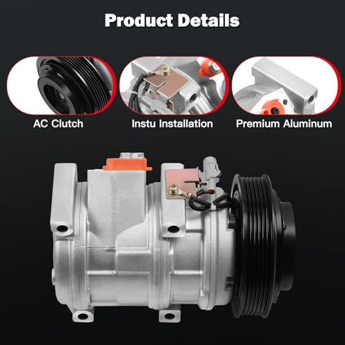 Image of CCIYU A /C Compressor with Clutch for Toyota Sienna 3.3L 2004-2006