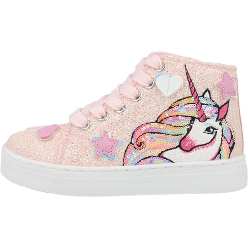 Victoria Sneakers Mesh Upper Pink Unicorn Design with Easy-Fit Zip for Girls4