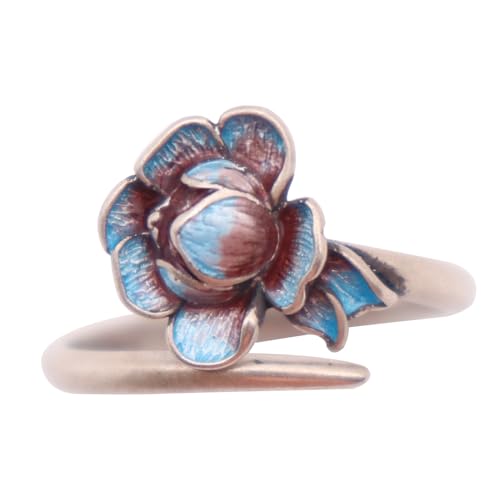 Bague lotus argent ajustable : ne souffrez plus des doigts gonflés grâce à l'anneau ouvert