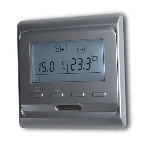 Preisvergleich Produktbild SM-PC®, Raumthermostat Thermostat Digital programmierbar silber #888