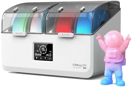 Creality フィラメントドライヤー 4 巻用 SpacePi X4L 3D プリンター フィラメント保管ケース 独立 2 室式加熱 急速加熱 75℃対応 積極的除湿機能 PLA/PETG/ABS/TPU/ナイロン等対応