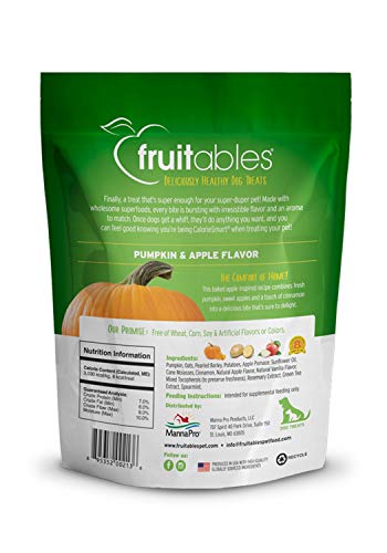 Fruitables Baked Dog Treats Pumpkin & Apple Flavor (2 Pack) 7 Oz Each #TOP1