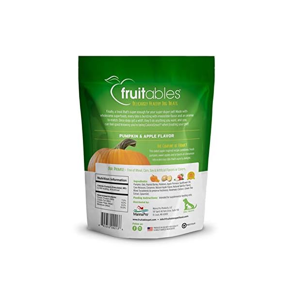 Fruitables 192959800920 Pumpkin & Apple Dog Treats (3 Pack), 7 oz Fruitables 192959800920 Pumpkin & Apple Dog Treats (3 Pack), 7 oz