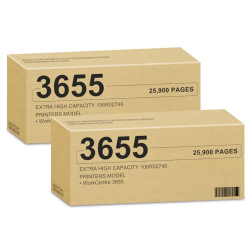 WorkCentre 3655 Black High Capacity Toner Cartridge (14,400 Pages/2 Pack) Replacement for Xerox 106R02738 Toner Cartridge