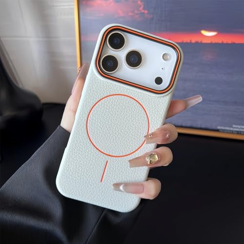 Coque iPhone 16 Plus pour le quotidien texture litchi blanche souple