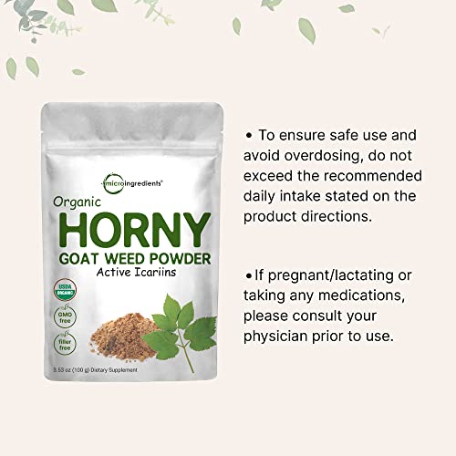 Micro Ingredients HOR-0100 Maximum Strength Organic Pure Horny Goat Weed thumb #2
