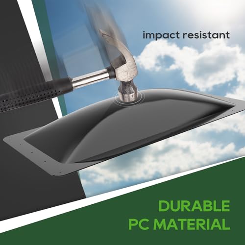 Image of RVGUARD RV Skylight Replacement, 18 inch x 34 inch Outer Dimension Skylight Fits All Standard 14 inch x 30 inch Openings, RV Skylight for Camper Trailer Fifth Wheel Truck, UV Resistant, Impact Resistant, Black