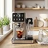 Felizia Latte - Macchina da caffè Espresso Semiautomatica 20 Bar con serbatoio per latte (1L) e schermo touch. Macchina da caffè 1350 W Thermoblock. Automatico per Cappuccino, Latte e Caffè Freddo