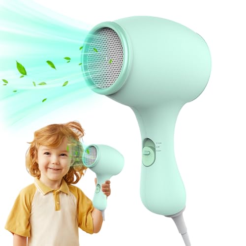 KUWUNG Phon da Viaggio Silenzioso e Leggero - Asciugacapelli Portatile 550W per Bambini con 3 Impostazioni