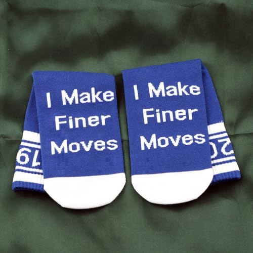 JXGZSO 2 Pairs Sorority Socks Blue I Make Finer Moves Socks Sorority Sister Gift4