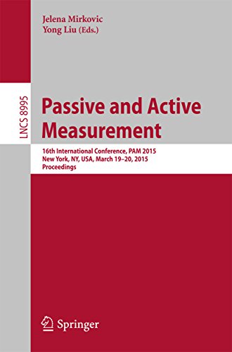 Springer Mirkovic, Jelena Passive And Active Measurement: 16Th International Conference cover