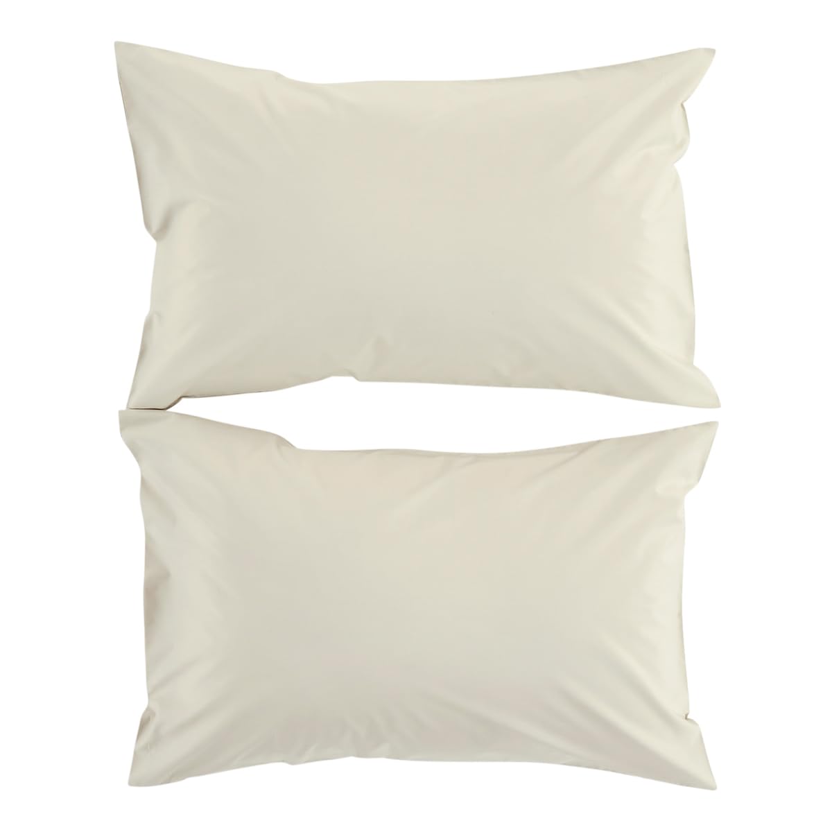 Christy 200TC Organic Pillowcases | Set of 2 | Hazelnut Beige | 100% Certified Organic Cotton Bedding | Super Soft and Smooth Bed Linen