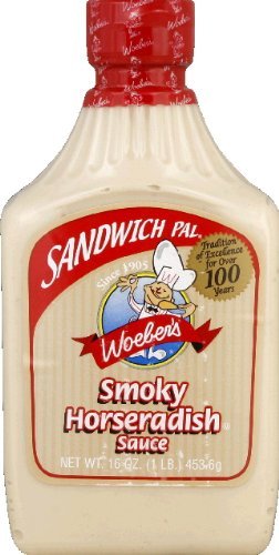 Woeber's Sandwich Pal - Salsa de rábano picante ahumado, 16 onzas (paquete de 3)