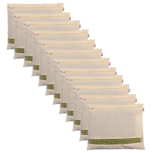 Image of Cotton Saree Bags /Covers for Storage | Big size single (16 x 14 Inches) with Zip Closure for Clothes Bags and Wardrobe Organizer with Transparent mesh window (6)