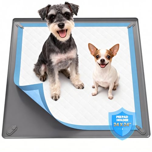 Pee Pad Holder for Dogs - 24 x 24 Silicone Puppy Potty Training Tray