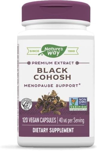 Nature's Way Black Cohosh, 40 mg per serving, Non-GMO, Gluten-Free, 120 Capsules
