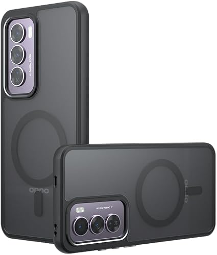 Compatible with Oppo Reno 12 Pro 5G Case Cover,Compatible with MagSafe,Compatible with Oppo Reno12 Pro 5G CPH2629 Built-in Magnetic Anti-Shock Cell Phone Case Black