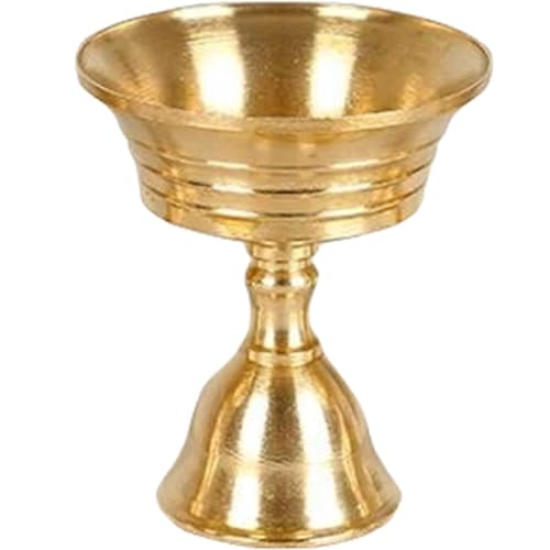 HOLIDYOYO Everlasting Candle Holder Unique Religious Butter Lamp Stand Ghee Lamp Holder Tea Light Candle Cups Decorative Stand for Home