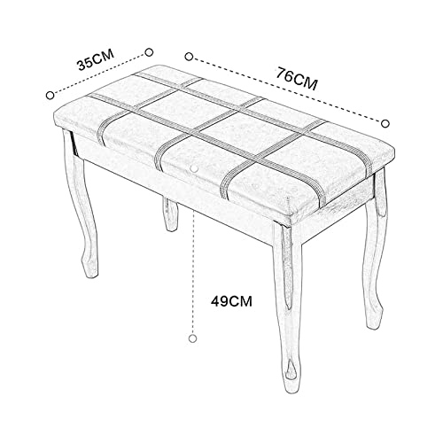 TEmkin Tabouret de Piano à Hauteur Fixe, Banc de Piano de Luxe, avec Coussin imperméable et intérieur Solide Rabattable, Rangement de Musique supplémentaire - Les Beatles, Paul McCartney, John Lennon, RIngo Starr, George Harrison TEmkin Tabouret de Piano à Hauteur Fixe, Banc de Piano de Luxe, avec Coussin imperméable et intérieur Solide Rabattable, Rangement de Musique supplémentaire – Image 3