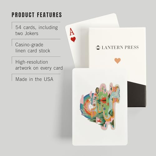 Lantern Press Lost at Last, 52 naipes póker para adultos miniatura 3
