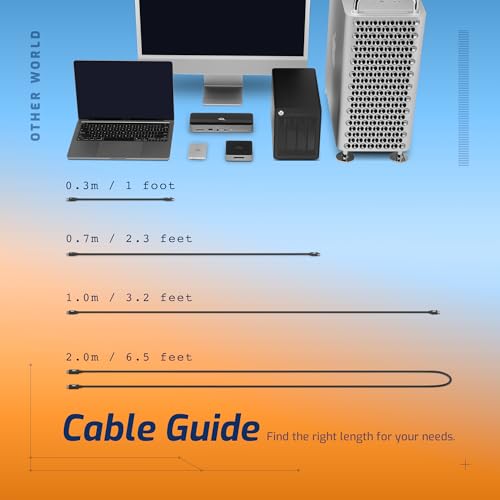 OWC Thunderbolt 4 USB-C Cable 40Gb/s 240W 0.7M (28in) - image 8