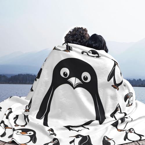 Couverture douce flanelle pingouin pour réchauffer vos nuits - 7
