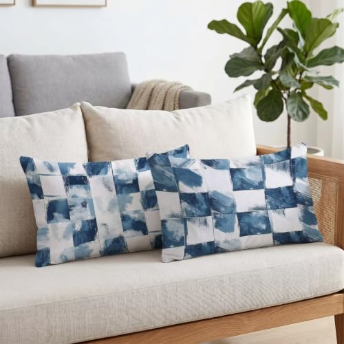 Housse coussin lin 40x70 avec fermeture éclair invisible imperméable - 3