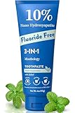 Mouthology 10% Nano Hydroxyapatite Toothpaste (Fluoride Free), Whitening*, Supports Enamel Care*, Appropriate for Sensitive Teeth*, SLS Free, Xylitol nHA Toothpaste for Adults, Mint 4oz (USA Made)