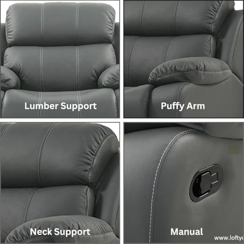 Image of Sofa 3 Seater - Ergonomic Leatherette Design with Plush Support, Includes 5-Year Warranty for Living Room Comfort and Durability