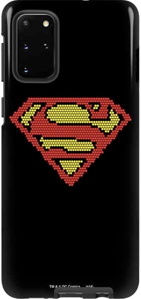 Skinit Pro Phone Case Compatible with Galaxy S20 Plus - Officially Licensed DC Comics Superman Logo Background Pattern Design