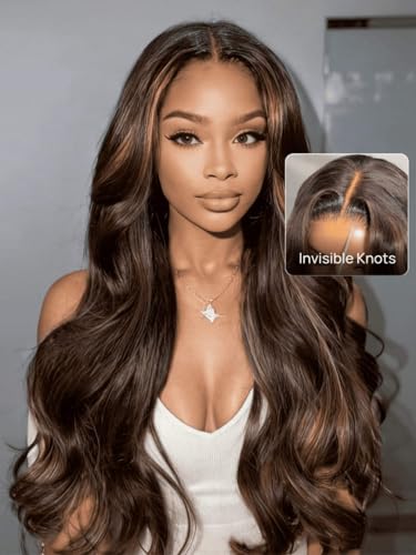 Image of Beauty Forever Pre Everything Black to Chestnut Brown Yaki Loose Wave 13x4 Lace Front Human Hair Wig Pre Plucked Pre Cut Glueless Drawstring Wig Wear and Go Wig Beginner Friendly 150% Density 22inch