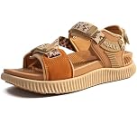 KuaiLu Womens Walking Sandals Comfort Plantar Fasciitis Arch Support Orthopedic Recovery Sport Outdoor Hiking Athletic Cushion Water Camping Shoes Adjustable Strap Khaki Size 6
