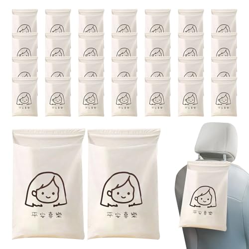 Generico Bolsa de basura para coche, bolsas con adhesivo fácil y diseño de dibujos animados, para interior de coche, barco, avión, asiento trasero para niños