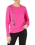 Logo hinten Armani Exchange AX Damen Longsleeve Vertical Side Logo Sweatshirt, Material Girl, X-Groß
