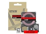 Epson Labelworks LK-4RBF Cartuccia a nastro per etichettatura compatibile con Epson LabelWorks LW-C610 e LW-C410 Rosso fluorescente/nero 12mm
