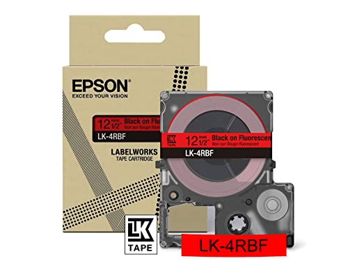 Epson LabelWorks LK 4RBF sur fluorescent Rouleau 1 2 cm x 5 1 cassette boîte de suspension cartouche de bande