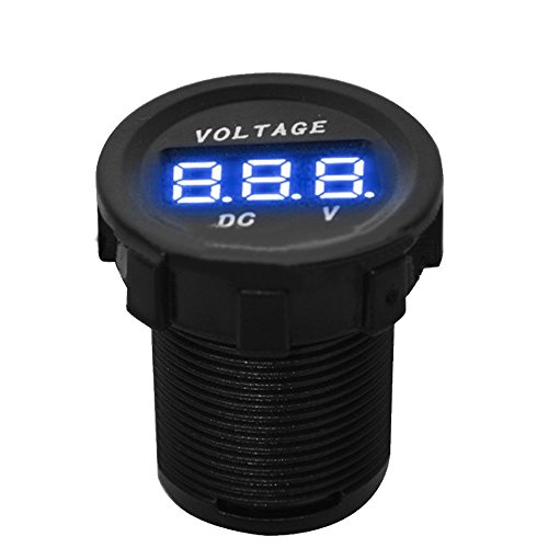 Esupport Dc 12V 24V Waterproof Car Motorcycle Blue Led Light Digital Display Voltmeter Volt Monitor Gauge Meter #TOP2
