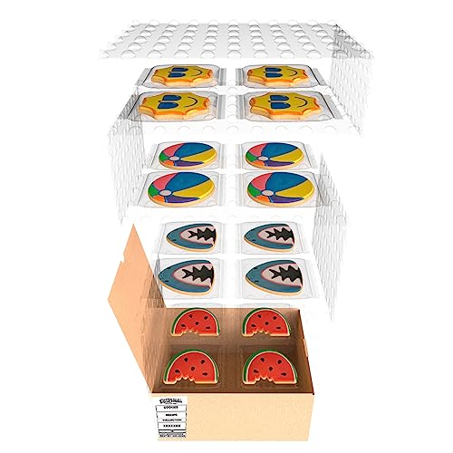 Decocookies - 16 Summer Hand-Decorated Cookies - Vanilla Flavor - Individually Wrapped #TOP4