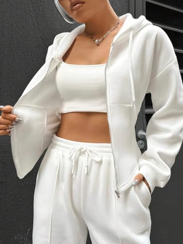 Combinaison de sport pour fitness avec sweat zippé à capuche - 5
