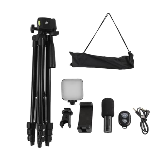 Image of Fill Light, Photography Lighting Kit with Tripod Mic 6500K 360 Video Recording Equipment Kit Fill Light Tripod Set for Cameras and Smartphones