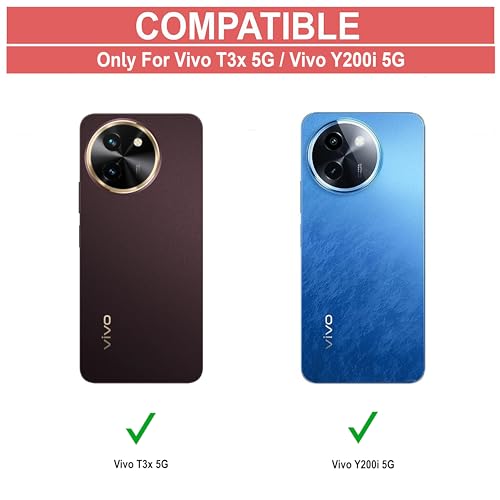 Image of AIBEX Compatible for Vivo T3x 5G Flip Cover Leather Finish with Magnatic Closure | Inside TPU with Card Pockets | Wallet Stand | Complete Protection Flip Case -Blue