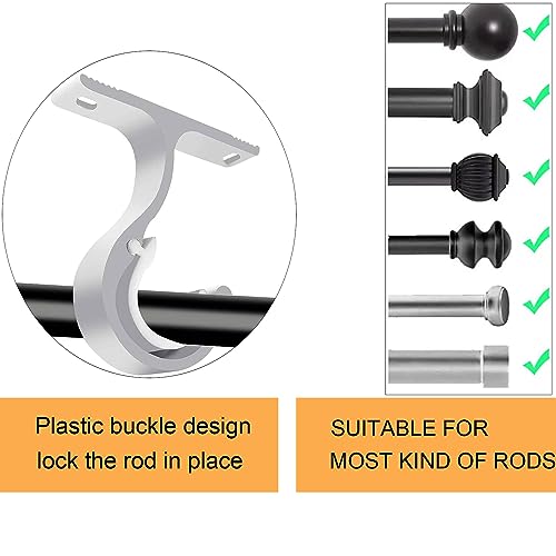 AZWOOD Staffe per aste per tende da soffitto, 2