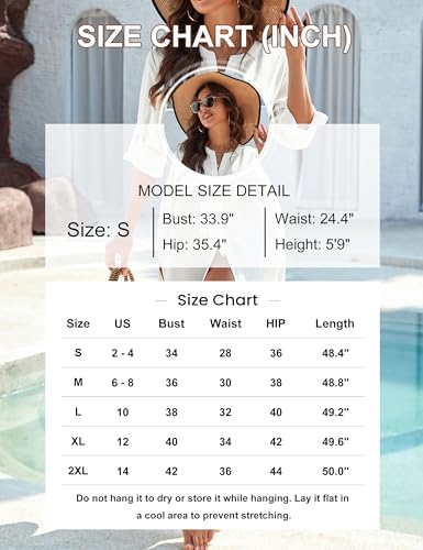 Image of Blooming Jelly Womens Long Swimsuit Coverup Button Down Beach Summer Dress 2024 Vacation Bathing Suit Swim Cover Up Swimwear