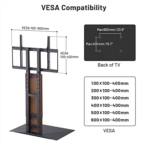 Wall V3 Low Type | Sleek Japanese 32-80 Inch Universal Wall-Side Tv Stand Adjustable Mount, No Drill | Walnut #TOP7